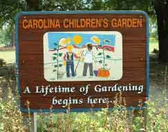 Sign to the Carolina Children's Garden