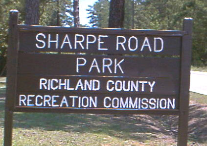 Sharpe Road Park Sign